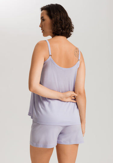 Juliet Spaghetti Strap Pleated Pajama Set | Purple Heather 77705-2474